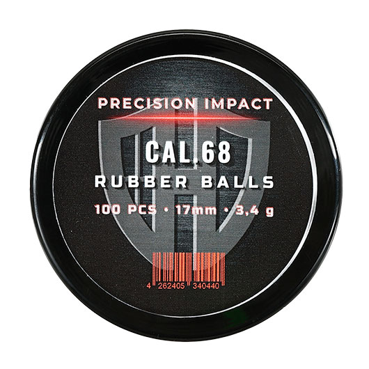 Precision Impact Rubber Balls 3,4g Kaliber .68 schwarz 100er Dose Bild 3
