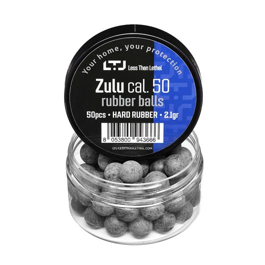 LTL Zulu Hard Rubber Balls Gummikugeln im Kaliber .50 schwarz 50 Stck Bild 1
