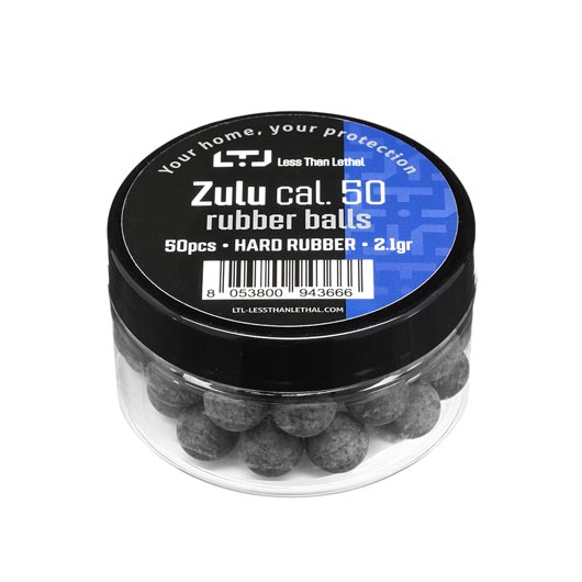 LTL Zulu Hard Rubber Balls Gummikugeln im Kaliber .50 schwarz 50 Stck Bild 4