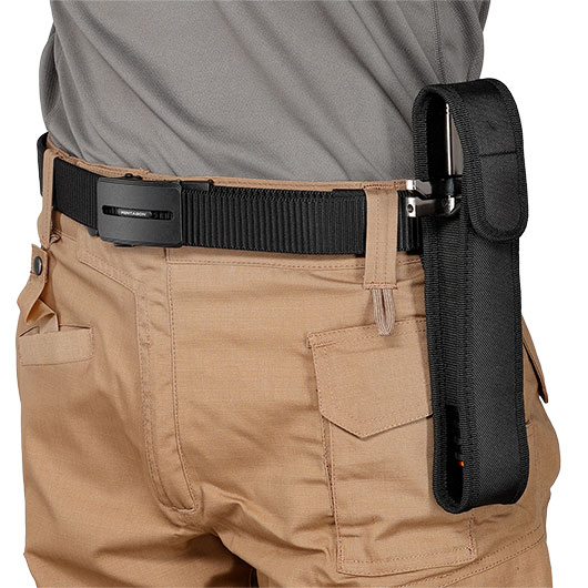 Blackfield Teleskop Schlagstock Parrier 26 Zoll mit Handschutz silber inkl. Holster, Handschlaufe und Glasbrecherendkappe Bild 7