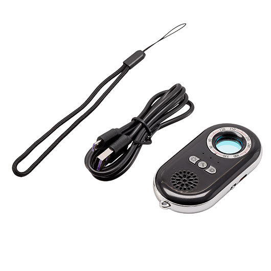 Kameradetektor K98 mit Alarm und LED-Lampe schwarz inkl. USB-Ladekabel & Lanyard Bild 6