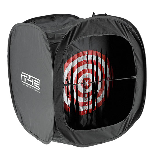 T4E Pop-Up Target Zielkasten mit Buffer Vorhang faltbar schwarz inkl. Transportbeutel