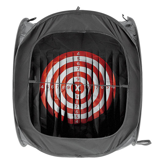 T4E Pop-Up Target Zielkasten mit Buffer Vorhang faltbar schwarz inkl. Transportbeutel Bild 1