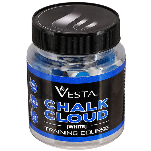 Vesta Kreidekugeln Chalk Cloud Balls Kaliber .50 blau/wei 50er Dose