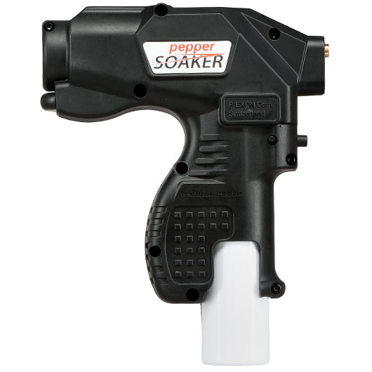 Piexon Pepper Soaker PSX1 Tierabwehrgert schwarz mit 300 Lumen LED-Lampe inkl. Pfefferkartusche 75 ml, USB-Ladekabel & Tran Bild 3