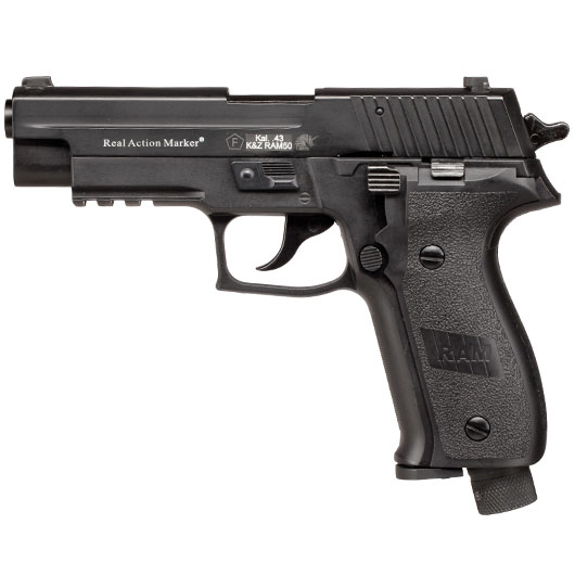 APS X50 mit Metallschlitten CO2-RAM Pistole Kal. 43 schwarz