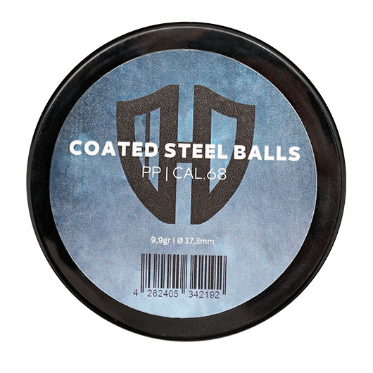 Coated Steel Balls Kaliber .68 mit Kunststoffmantel 9,9g schwarz 20er Dose Bild 3