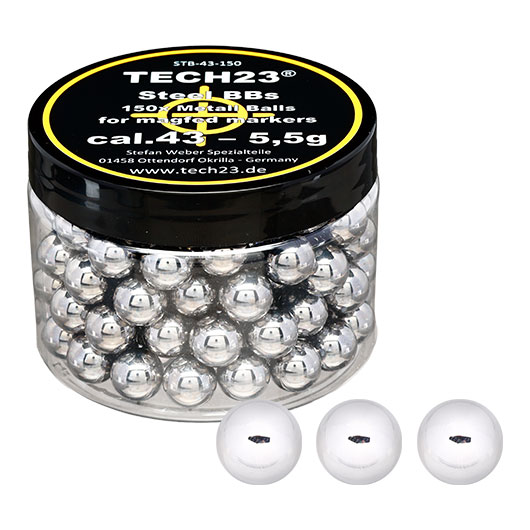 Tech23 Chromstahlkugeln 5,5g Kaliber .43 silber 150er Dose