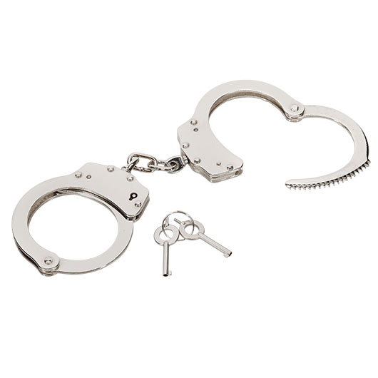 MFH Handschellen Deluxe 2 Schl�ssel, Stahl, vernickelt Bild 1