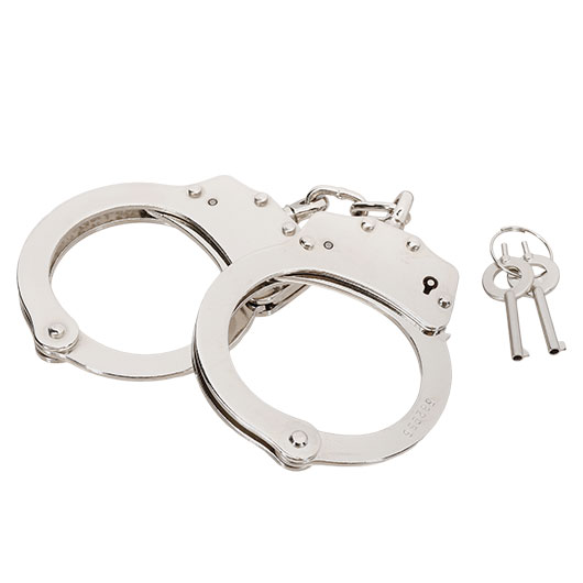 MFH Handschellen Deluxe 2 Schl�ssel, Stahl, vernickelt Bild 2