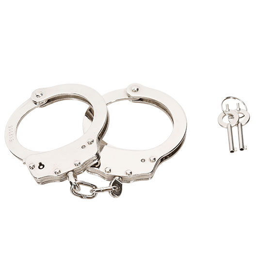 MFH Handschellen Deluxe 2 Schl�ssel, Stahl, vernickelt Bild 3