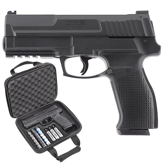 T4E Impax P68 CO2-RAM Pistole Kal. .68 im Komplettset mit Softkoffer schwarz