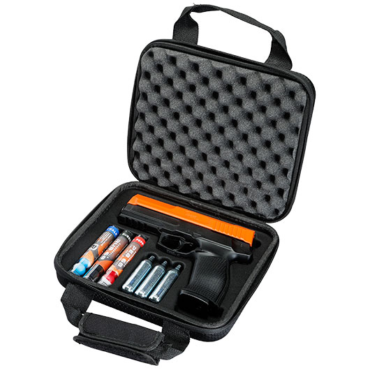 P2P Secure 68P CO2-RAM Pistole Kal. .68 im Komplettset mit Softkoffer orange / schwarz Bild 10