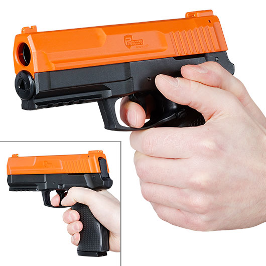 P2P Secure 68P CO2-RAM Pistole Kal. .68 im Komplettset mit Softkoffer orange / schwarz Bild 7