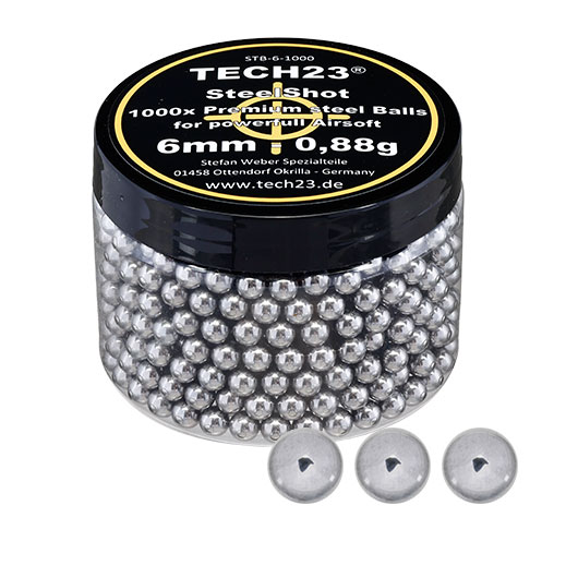 Tech23 Chromstahlkugeln 0,88g Kaliber 6 mm BB silber 1000er Dose