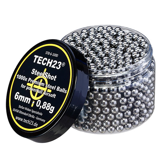 Tech23 Chromstahlkugeln 0,88g Kaliber 6 mm BB silber 1000er Dose Bild 2
