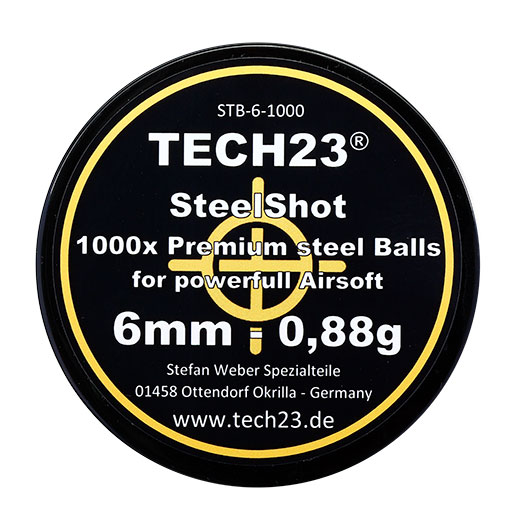 Tech23 Chromstahlkugeln 0,88g Kaliber 6 mm BB silber 1000er Dose Bild 3