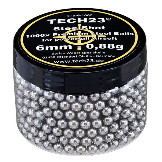 Tech23 Chromstahlkugeln 0,88g Kaliber 6 mm BB silber 1000er Dose Bild 4