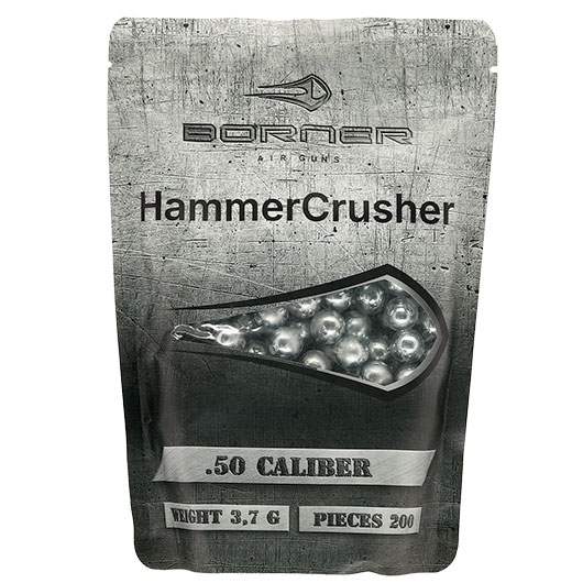 Borner HammerCrusher Steel Balls mit Kunststoffmantel Kal. .50 3,7 g silber 200er Beutel