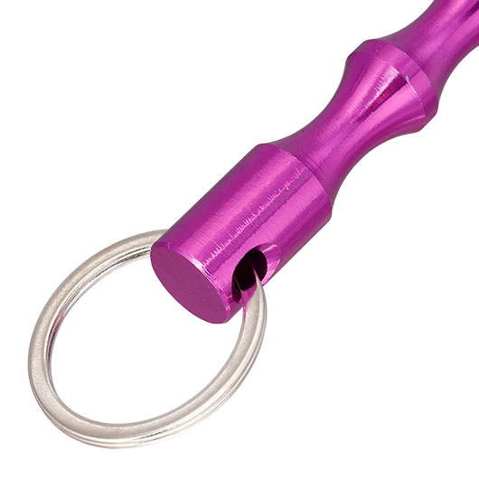 Kubotan gewellt mit Schl�sselring lila-violett Bild 3