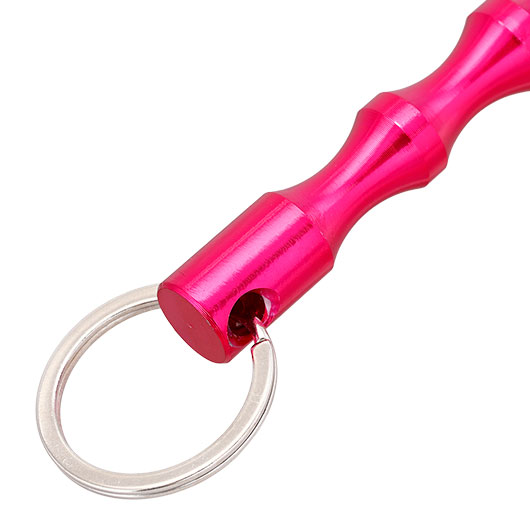 Kubotan gewellt mit Schl�sselring rosa Bild 3