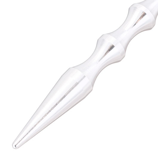 Kubotan gewellt mit Schl�sselring silber Bild 2