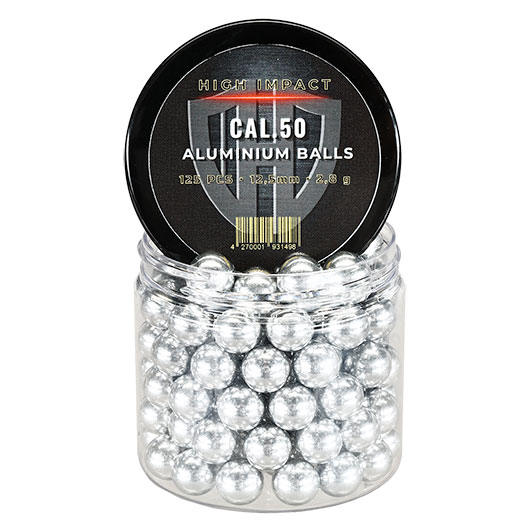 High Impact Aluminiumkugeln 2,8g Kaliber .50 silber 125er Dose Bild 1