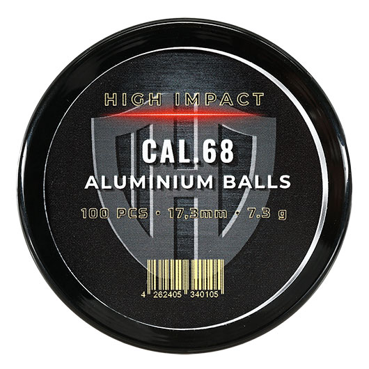 High Impact Aluminiumkugeln 7,3g Kaliber .68 silber 125er Dose Bild 3