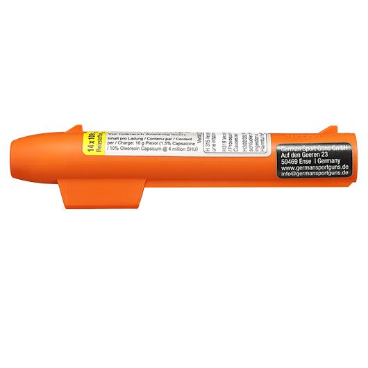 Piexon JPX 2 Jet Protector Ersatzmagazin Pfefferkartusche orange 2 Schuss Bild 3