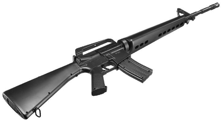 Well M16A1 Rifle Springer Softair 6mm BB schwarz Bild 4