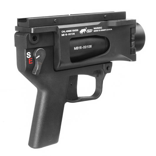 Mad Bull AGX 40mm Vollmetall Airsoft Pistolen-Launcher schwarz Bild 3