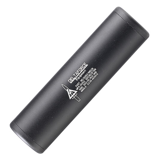 King Arms Delta Force Aluminium Silencer 110mm 14mm- / 14mm+ schwarz Bild 2