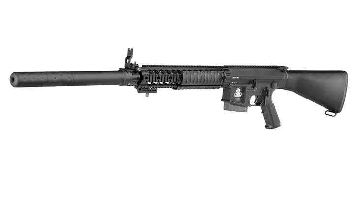 G&G GR25 Sniper Vollmetall S-AEG 6mm BB schwarz inkl. QD Mock Suppressor