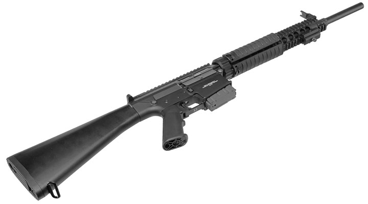 G&G GR25 Sniper Vollmetall S-AEG 6mm BB schwarz inkl. QD Mock Suppressor Bild 4