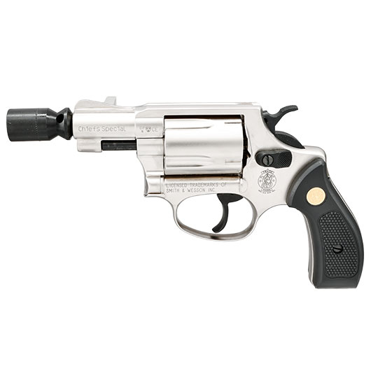 Smith & Wesson Chiefs Special Schreckschussrevolver Kal. 9mm R.K. vernickelt Bild 10