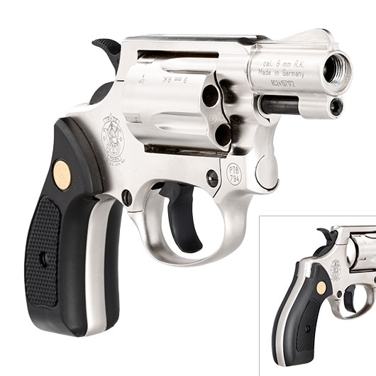 Smith & Wesson Chiefs Special Schreckschussrevolver Kal. 9mm R.K. vernickelt Bild 9