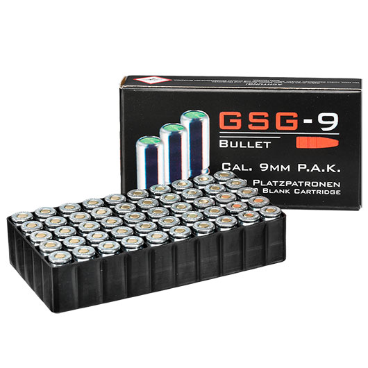 GSG-9 Bullet 9mm P.A.K. Platzpatronen, 50 Stck Bild 2