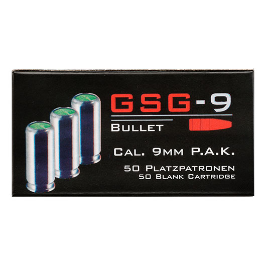 GSG-9 Bullet 9mm P.A.K. Platzpatronen, 50 Stck Bild 4