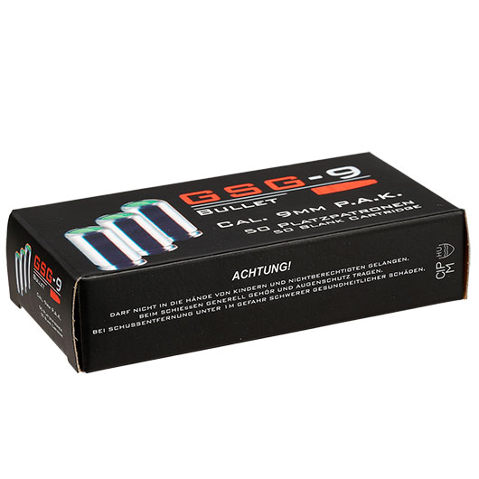 GSG-9 Bullet 9mm P.A.K. Platzpatronen, 50 Stck Bild 5