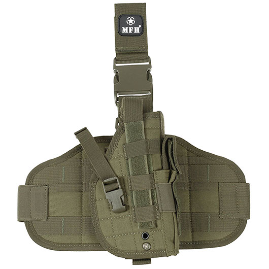 MFH Pistolenbeinholster rechts oliv 'Molle'