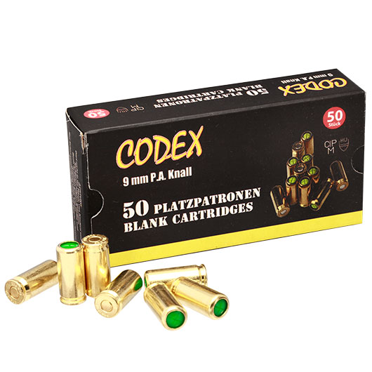 Codex Gold Knallpatronen 9mm P.A.K. 50 Stck