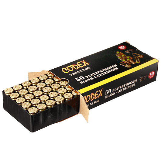 Codex Gold Knallpatronen 9mm P.A.K. 50 Stck Bild 3