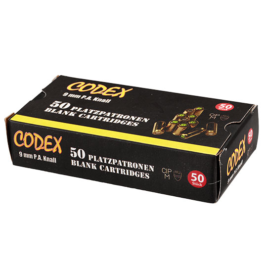 Codex Gold Knallpatronen 9mm P.A.K. 50 Stck Bild 5