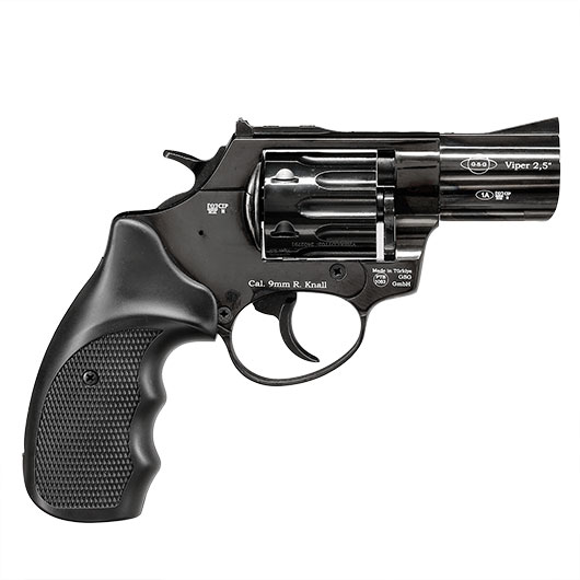 EKOL Viper Compact 2,5 Zoll Schreckschuss-Revolver 9mm R.K. brniert Bild 3