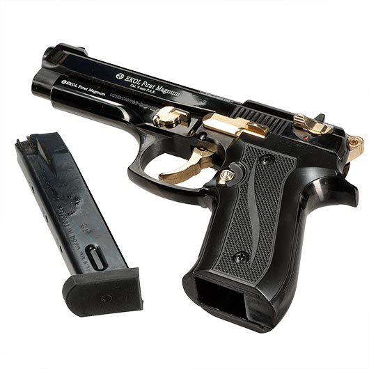 Ekol Firat Magnum Schreckschuss Pistole 9mm P.A.K. schwarz/gold Bild 6