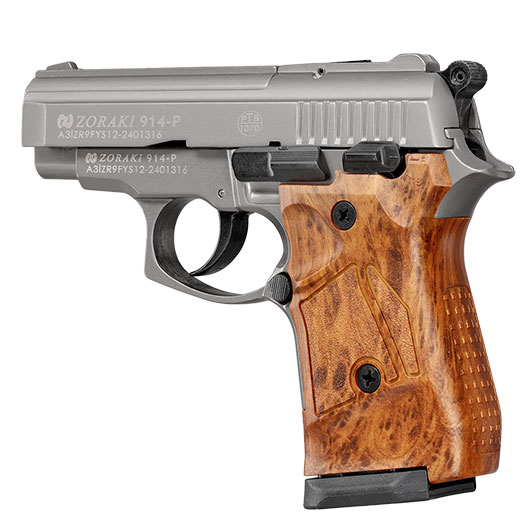 Zoraki 914 Schreckschuss Pistole 9mm P.A.K. titan Holzoptik Bild 7