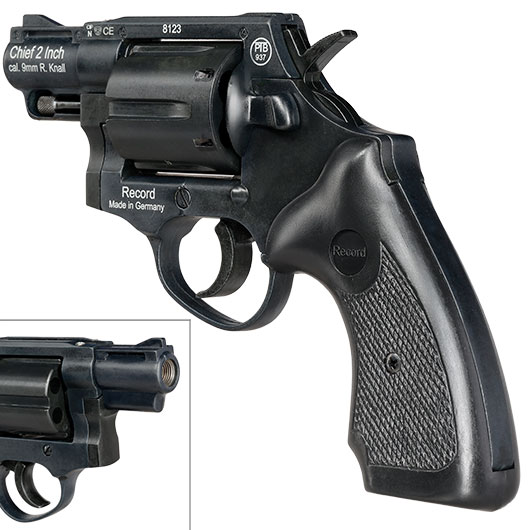 Record Chief 2 Zoll Schreckschuss Revolver Kal. 9 mm R.K. schwarz Bild 8