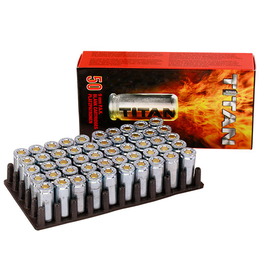 Perfecta Titan Knallpatronen 9mm P.A.K. 50 Stck Bild 2