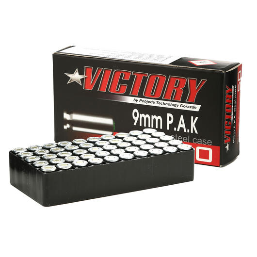Victory Knallpatronen Kal. 9mm P.A.K. mit Stahlhülse 50 Stück