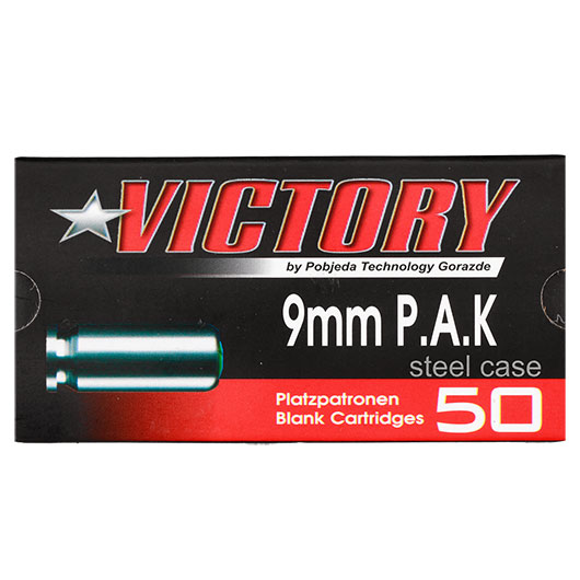 Victory Knallpatronen Kal. 9mm P.A.K. mit Stahlhlse 50 Stck Bild 4